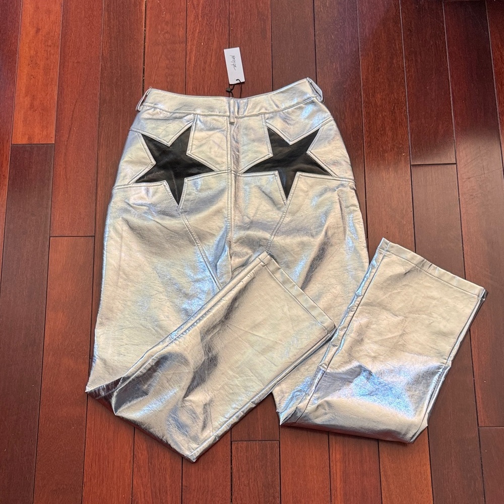 Nasty Gal Metallic Star Bum Pants